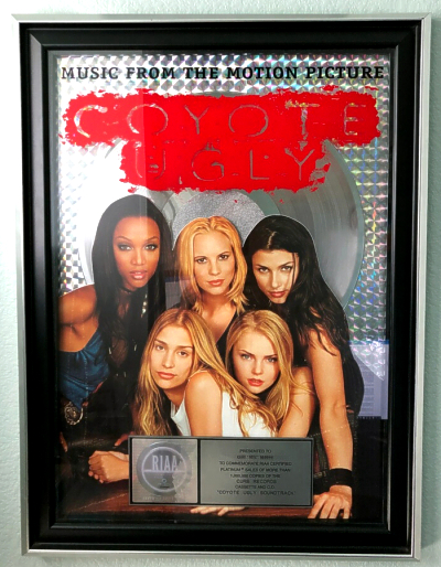 Ritz Murphy's Platinum Record for Rare Blend's song Boom Boom Boom on the Coyote Ugly Soundtrack